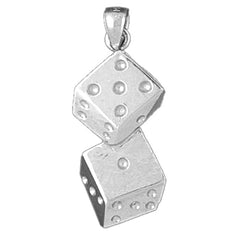 10K, 14K or 18K Gold Dice Pendant