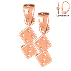 14K or 18K Gold Dice Earrings