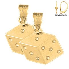 14K or 18K Gold Dice Earrings