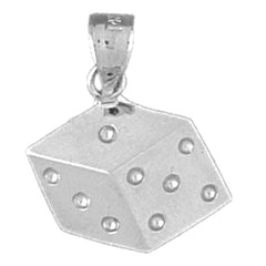 14K or 18K Gold Dice Pendant