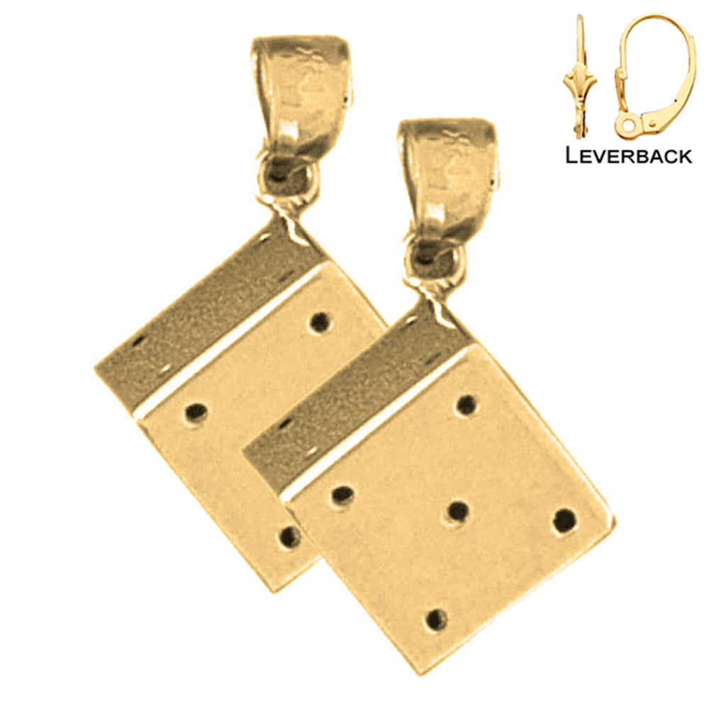 14K or 18K Gold Dice Earrings