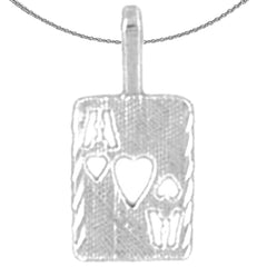 14K or 18K Gold Playing Cards, Ace Of Hearts Pendant
