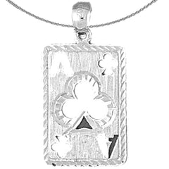 14K or 18K Gold Playing Cards, Ace Of Clubs Pendant