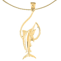 Colgante Marlin de Oro de 10K, 14K o 18K