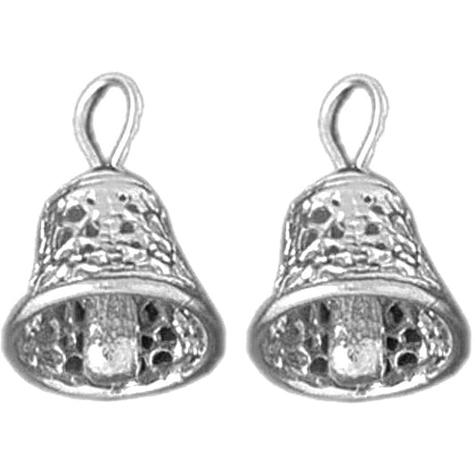 Sterling Silver 18mm 3D Bell Earrings