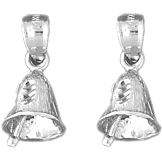 Sterling Silver 18mm Christmas Bell Earrings