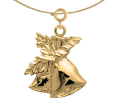 14K or 18K Gold Christmas Bell Pendant