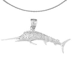 10K, 14K or 18K Gold Marlin Pendant