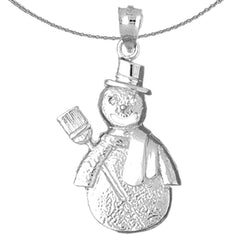 10K, 14K or 18K Gold Snow Man Pendant