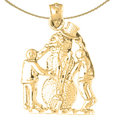 10K, 14K or 18K Gold Snow Man Pendant