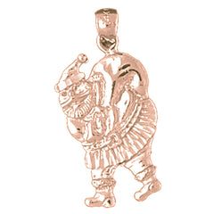 10K, 14K or 18K Gold Santa Clause Pendant