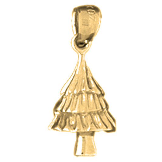 14K or 18K Gold Christmas Tree Pendant