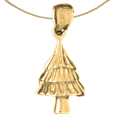 14K or 18K Gold Christmas Tree Pendant