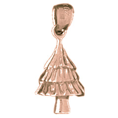 14K or 18K Gold Christmas Tree Pendant