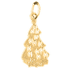 14K or 18K Gold Christmas Tree Pendant