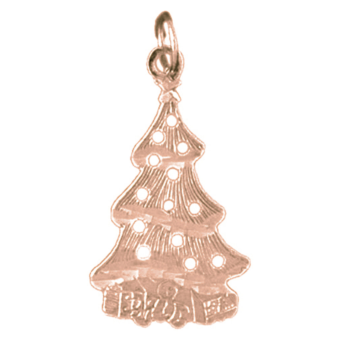 14K or 18K Gold Christmas Tree Pendant