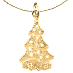 14K or 18K Gold Christmas Tree Pendant