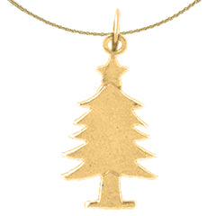 14K or 18K Gold Christmas Tree Pendant