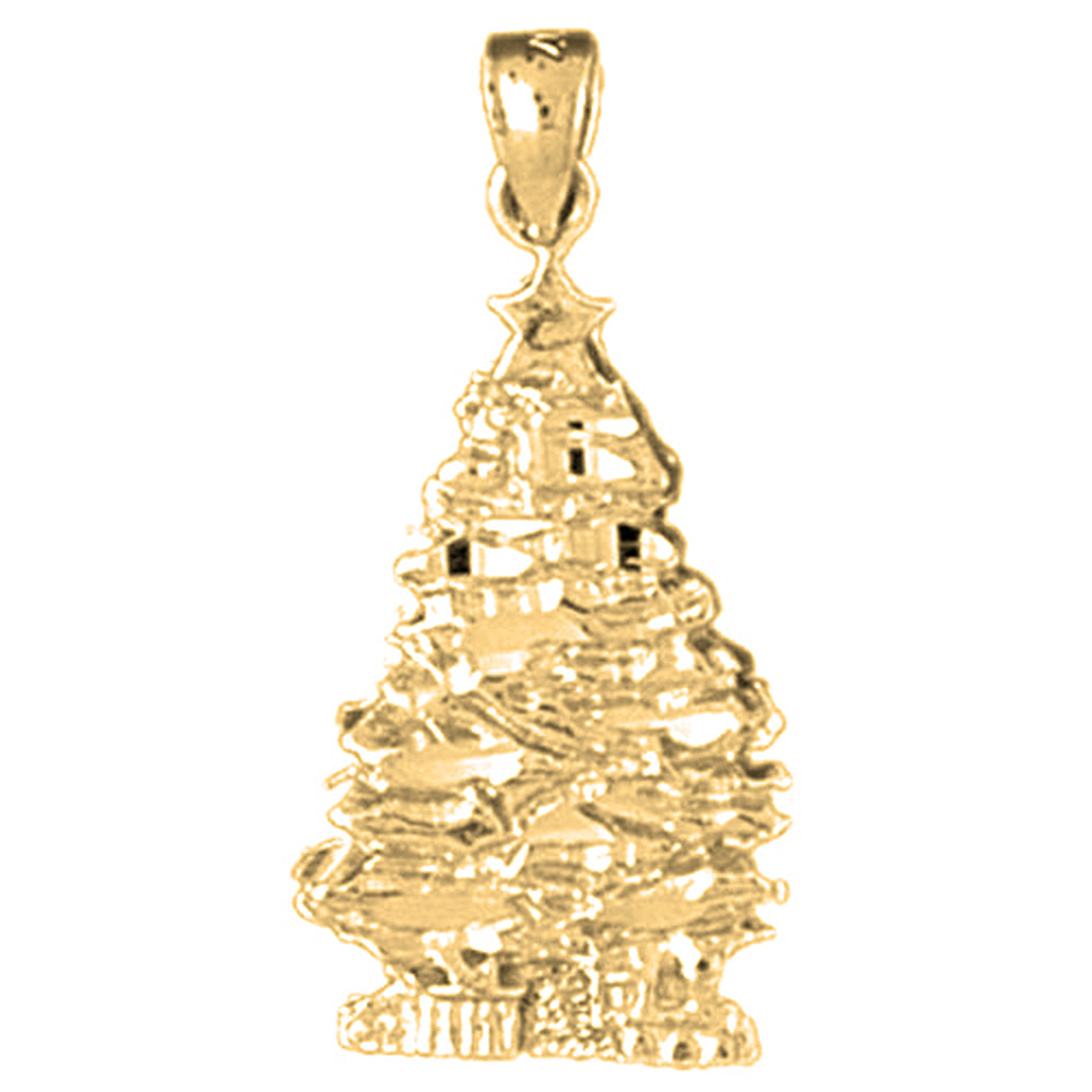 14K or 18K Gold Christmas Tree Pendant