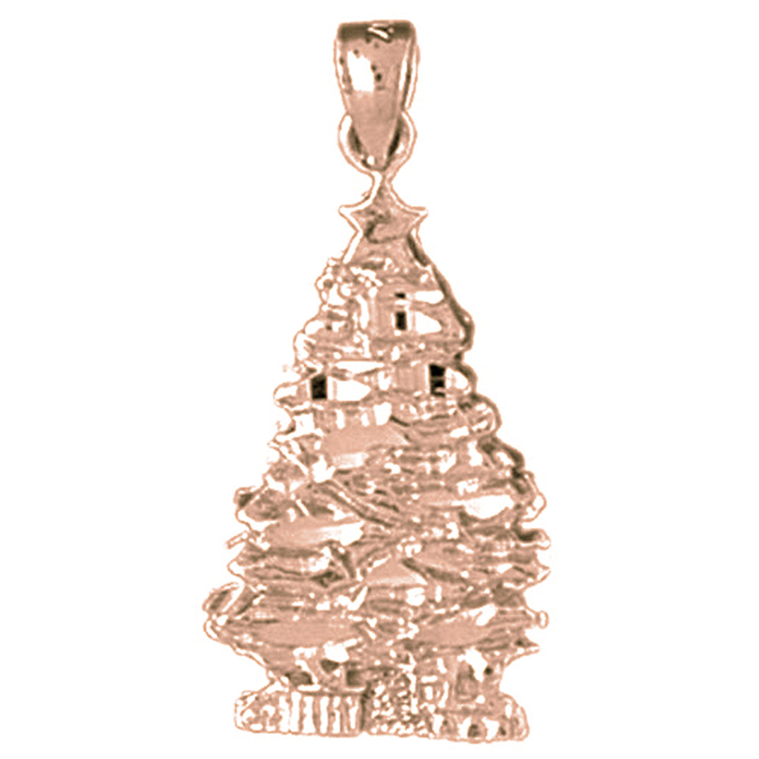 14K or 18K Gold Christmas Tree Pendant