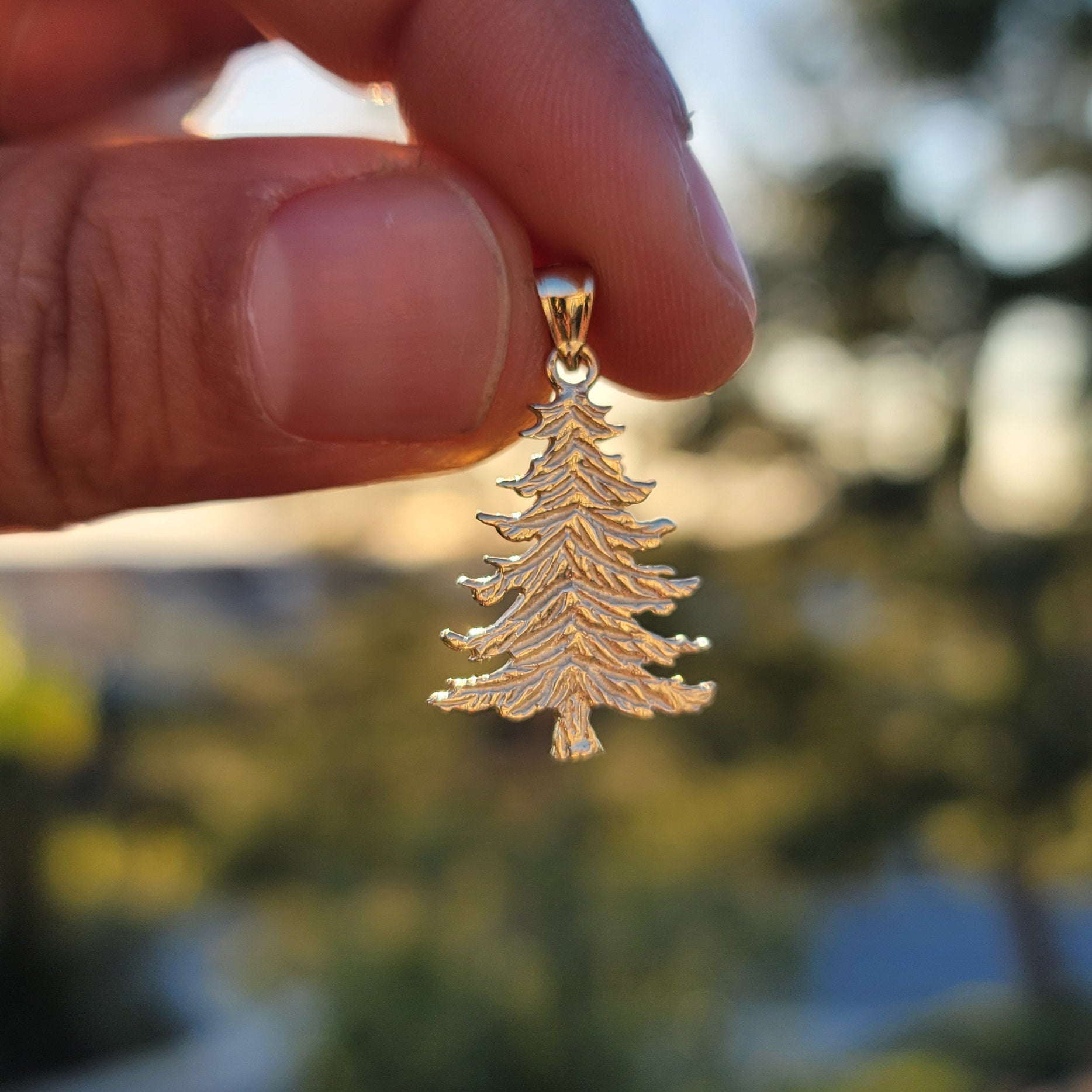 14K or 18K Gold Christmas Tree Pendant