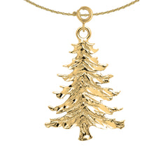 14K or 18K Gold Christmas Tree Pendant