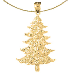 Colgante de árbol de Navidad de oro de 10K, 14K o 18K