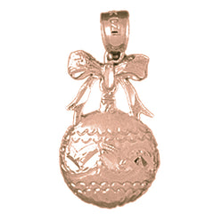 14K or 18K Gold Christmas Ornament Pendant