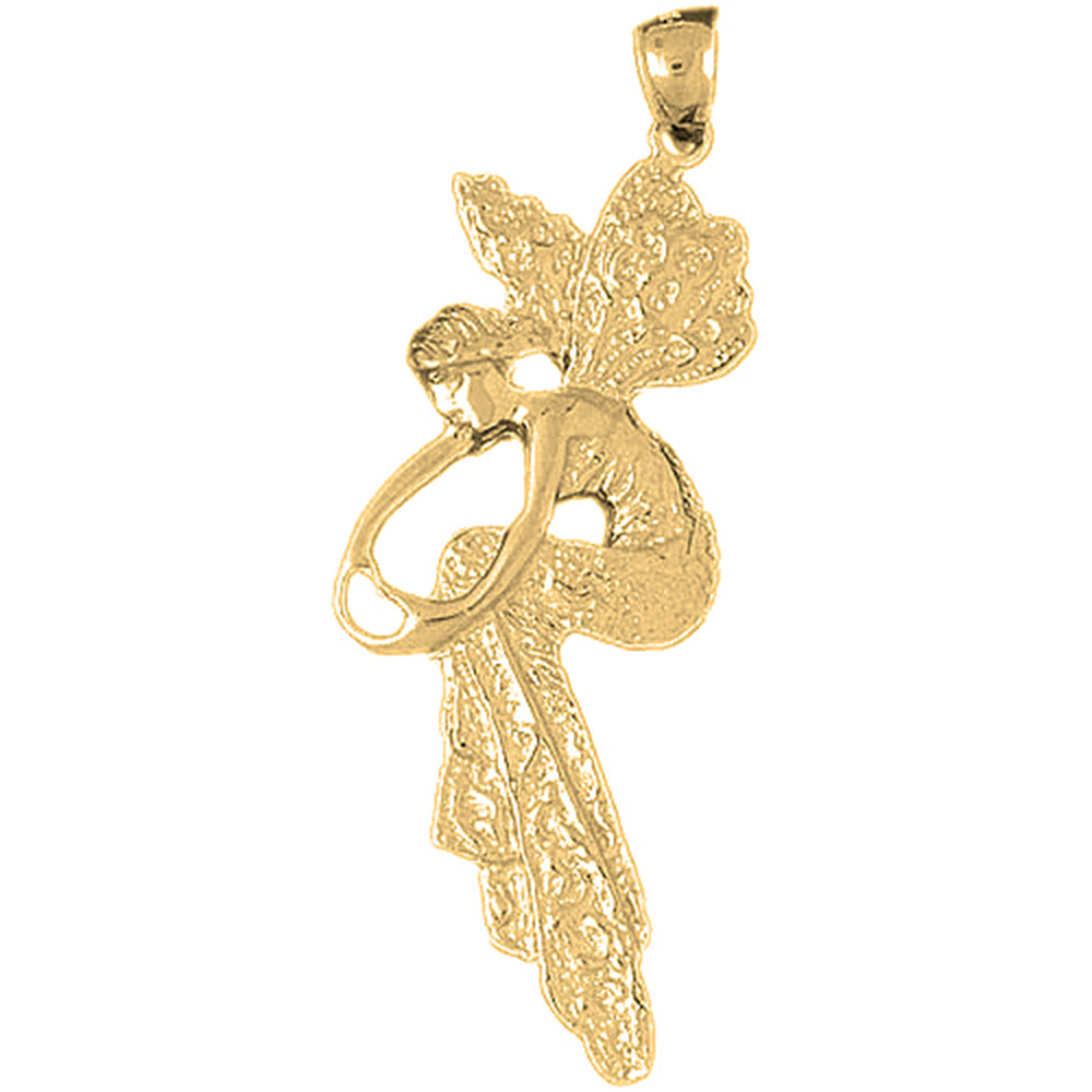 10K, 14K or 18K Gold Fairy Pendant