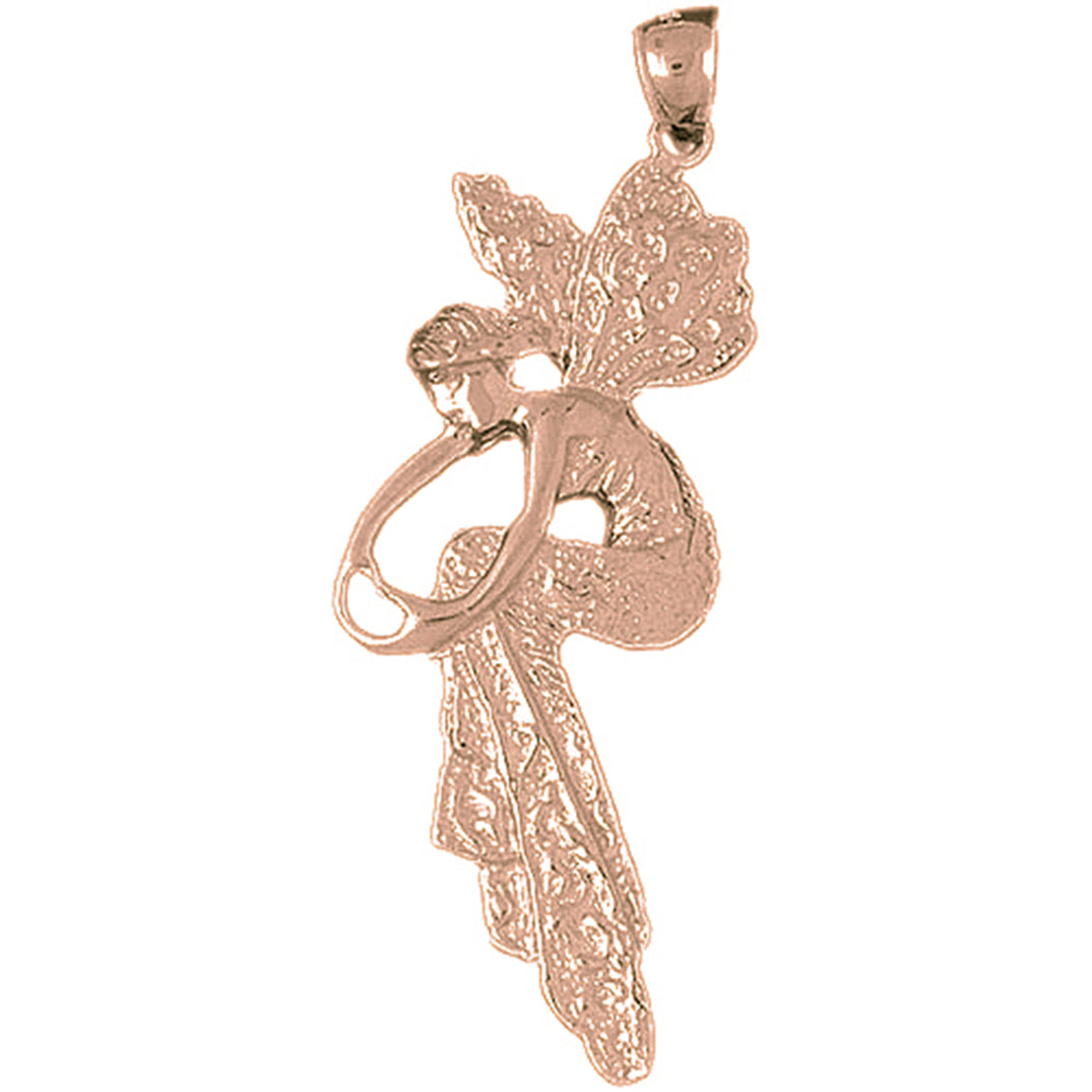 10K, 14K or 18K Gold Fairy Pendant