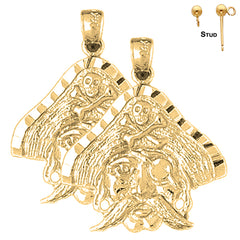 14K or 18K Gold Pirate Earrings
