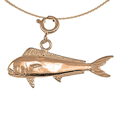 10K, 14K or 18K Gold Mahi-mahi Pendant