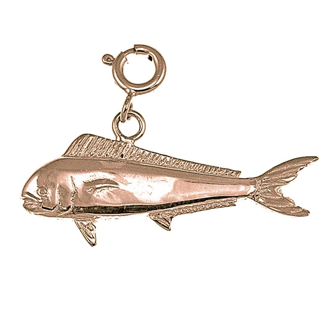 10K, 14K or 18K Gold Mahi-mahi Pendant