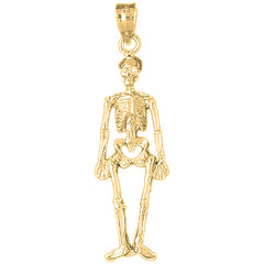 10K, 14K or 18K Gold Skeleton Pendant