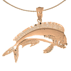 10K, 14K or 18K Gold Mahi-mahi Pendant