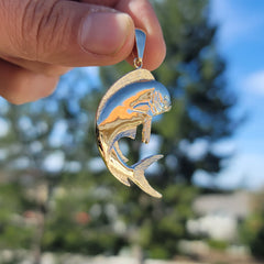 10K, 14K or 18K Gold Mahi-mahi Pendant