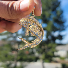 10K, 14K or 18K Gold Mahi-mahi Pendant