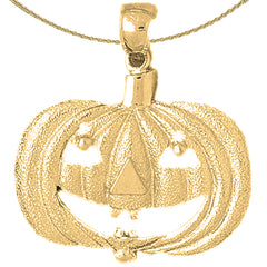 10K, 14K or 18K Gold Pumpkin Pendant