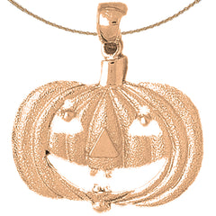 10K, 14K or 18K Gold Pumpkin Pendant