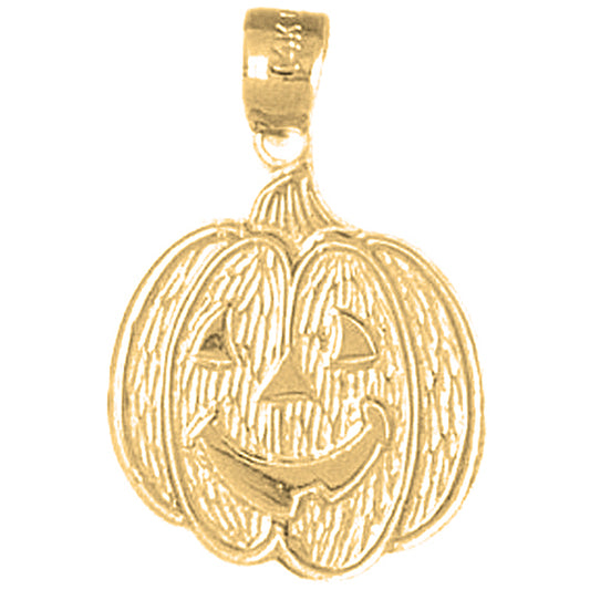 14K or 18K Gold Pumpkin Pendant