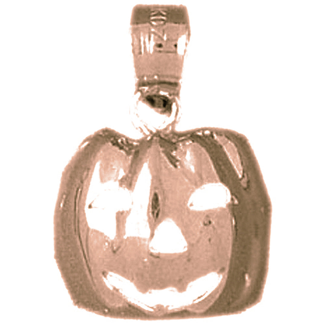 10K, 14K or 18K Gold Pumpkin Pendant