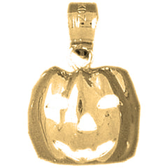 10K, 14K or 18K Gold Pumpkin Pendant