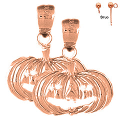 14K or 18K Gold Pumpkin Earrings