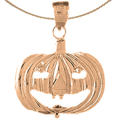 10K, 14K or 18K Gold Pumpkin Pendant