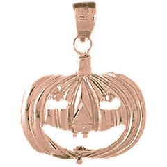 10K, 14K or 18K Gold Pumpkin Pendant