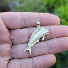 10K, 14K or 18K Gold Mahi-mahi Pendant