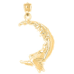 14K or 18K Gold Crescent Moon Pendant