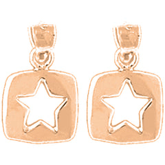 14K or 18K Gold 11mm Star Earrings