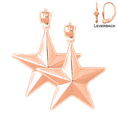 14K or 18K Gold Star Earrings