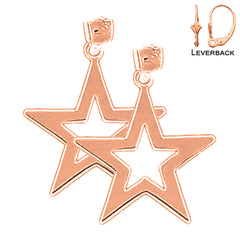 14K or 18K Gold Star Earrings